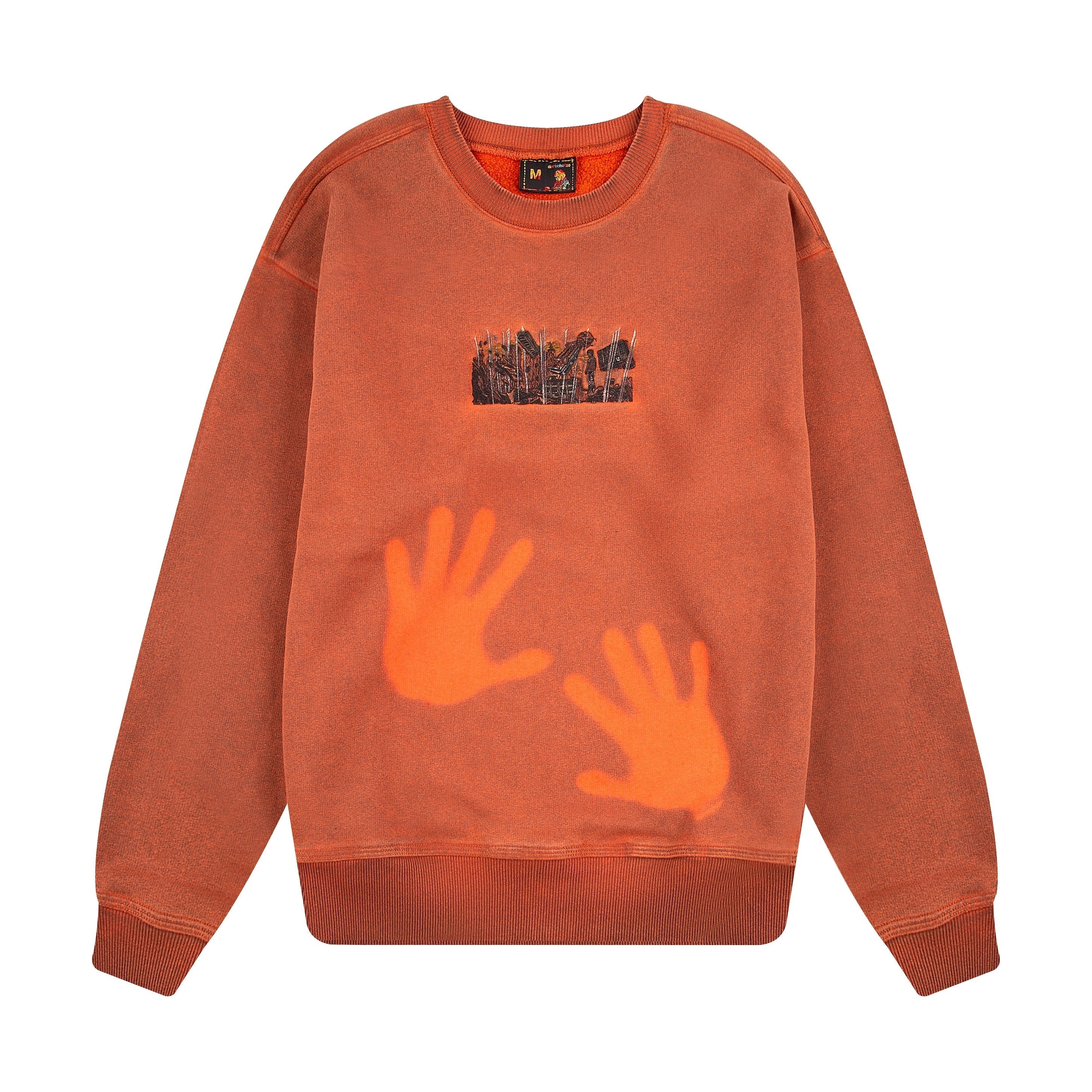 "super kid" crewneck orange