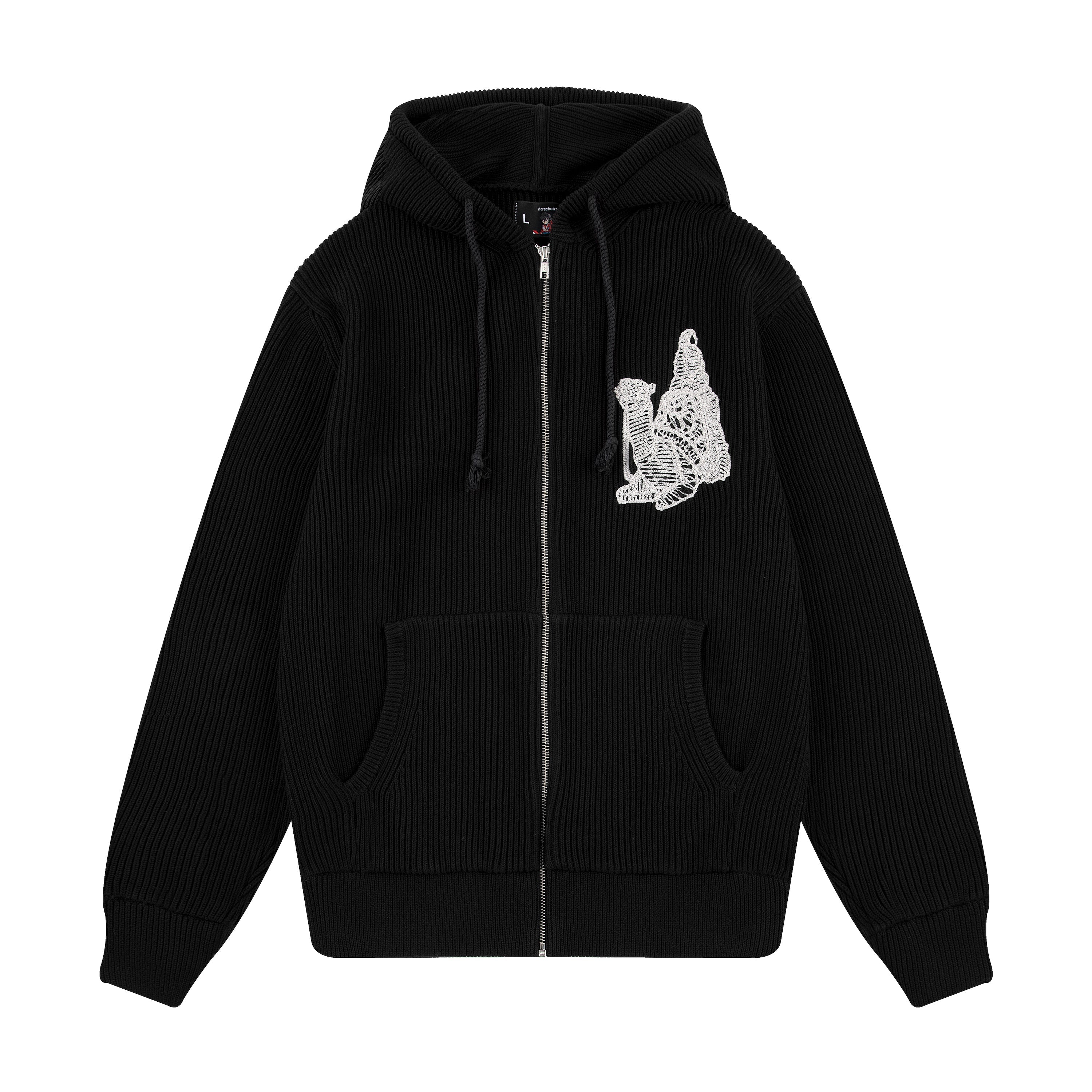 "yasmin v3" Zip Up knit black