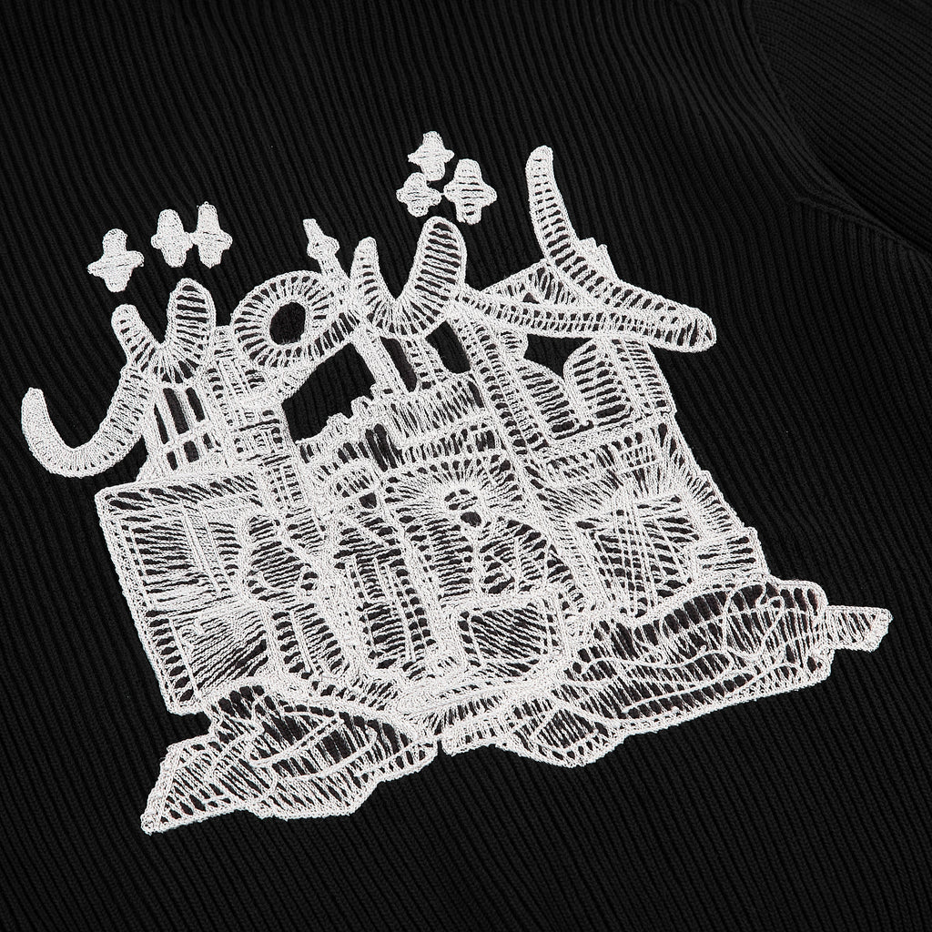 "yasmin v3" Zip Up knit black