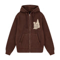 "yasmin v3" Zip Up knit brown