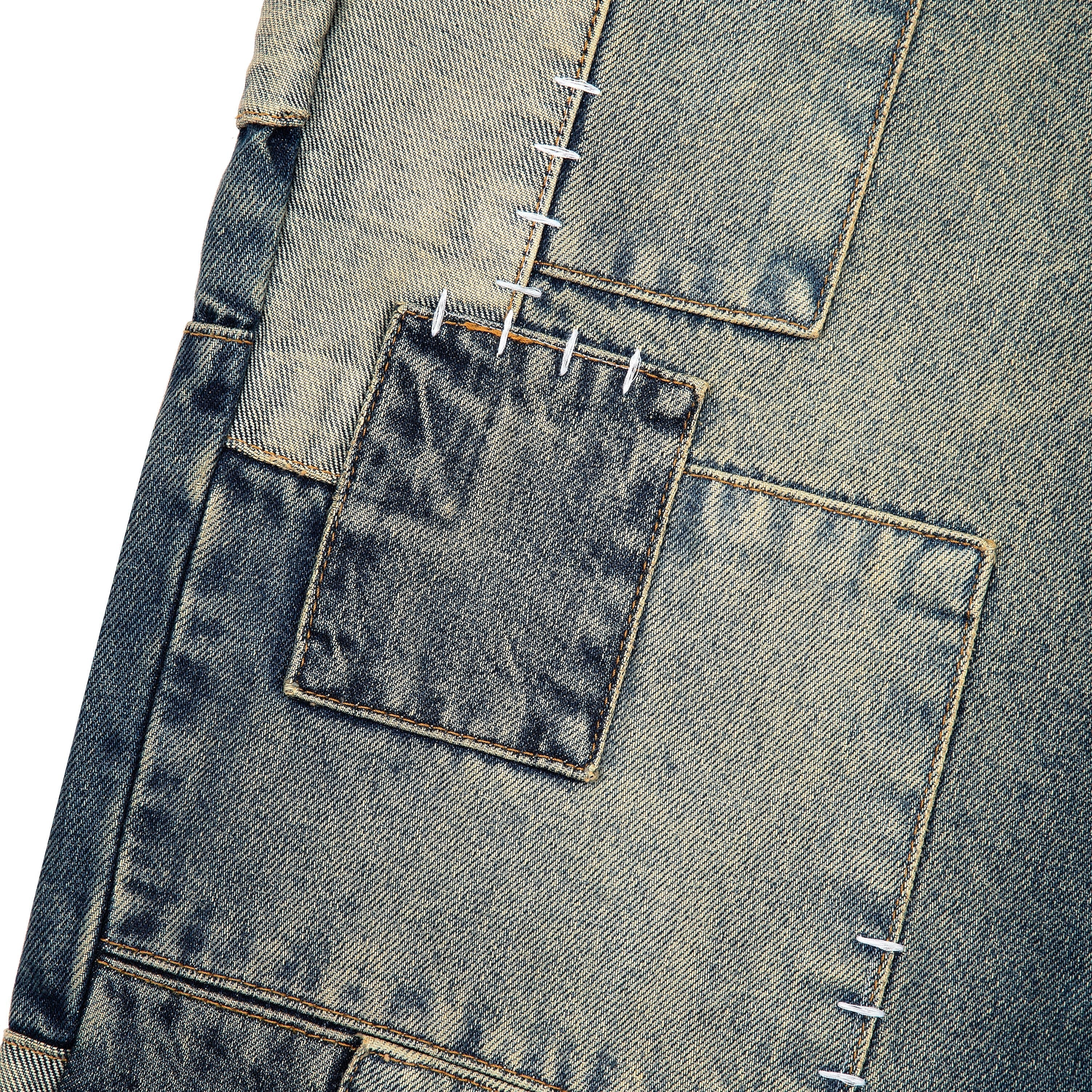 "sashiko v2" patchwork denim blue