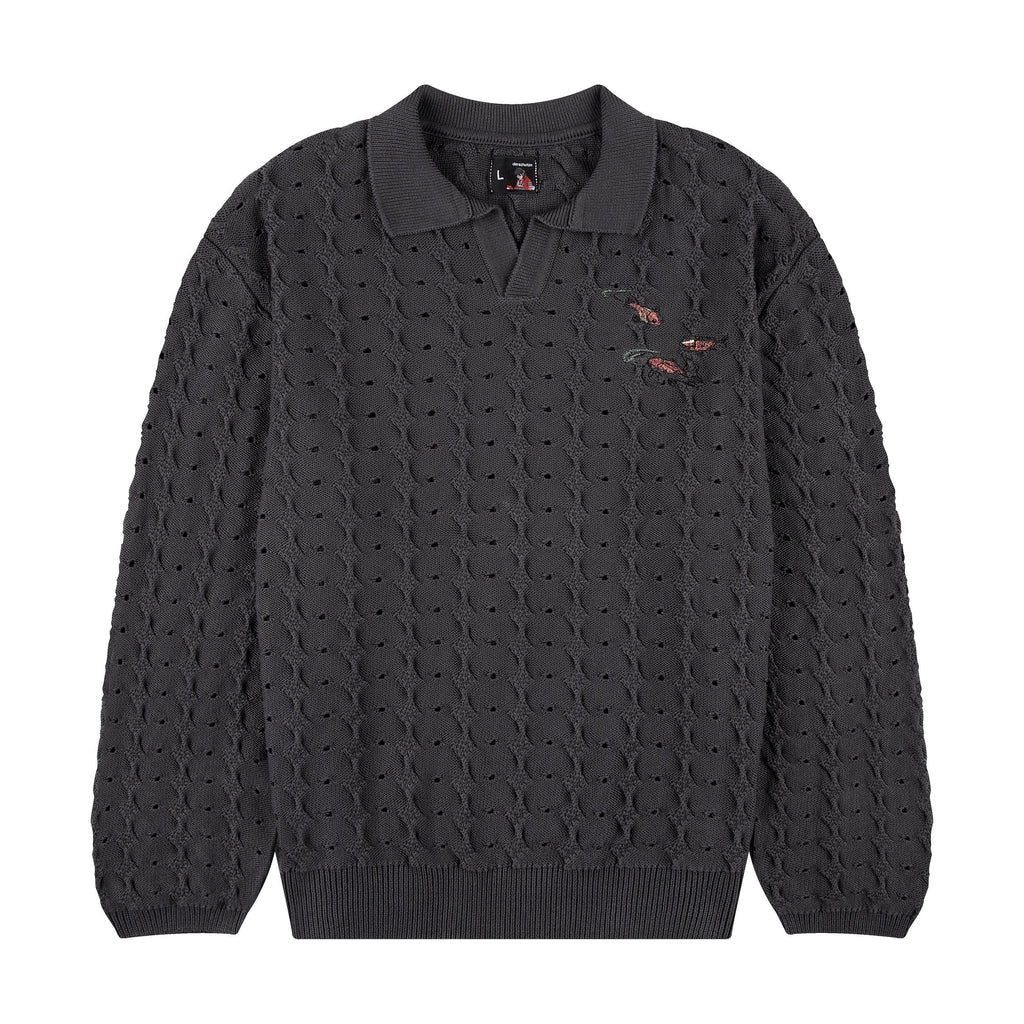 "lotus" longsleeve knit anthracite