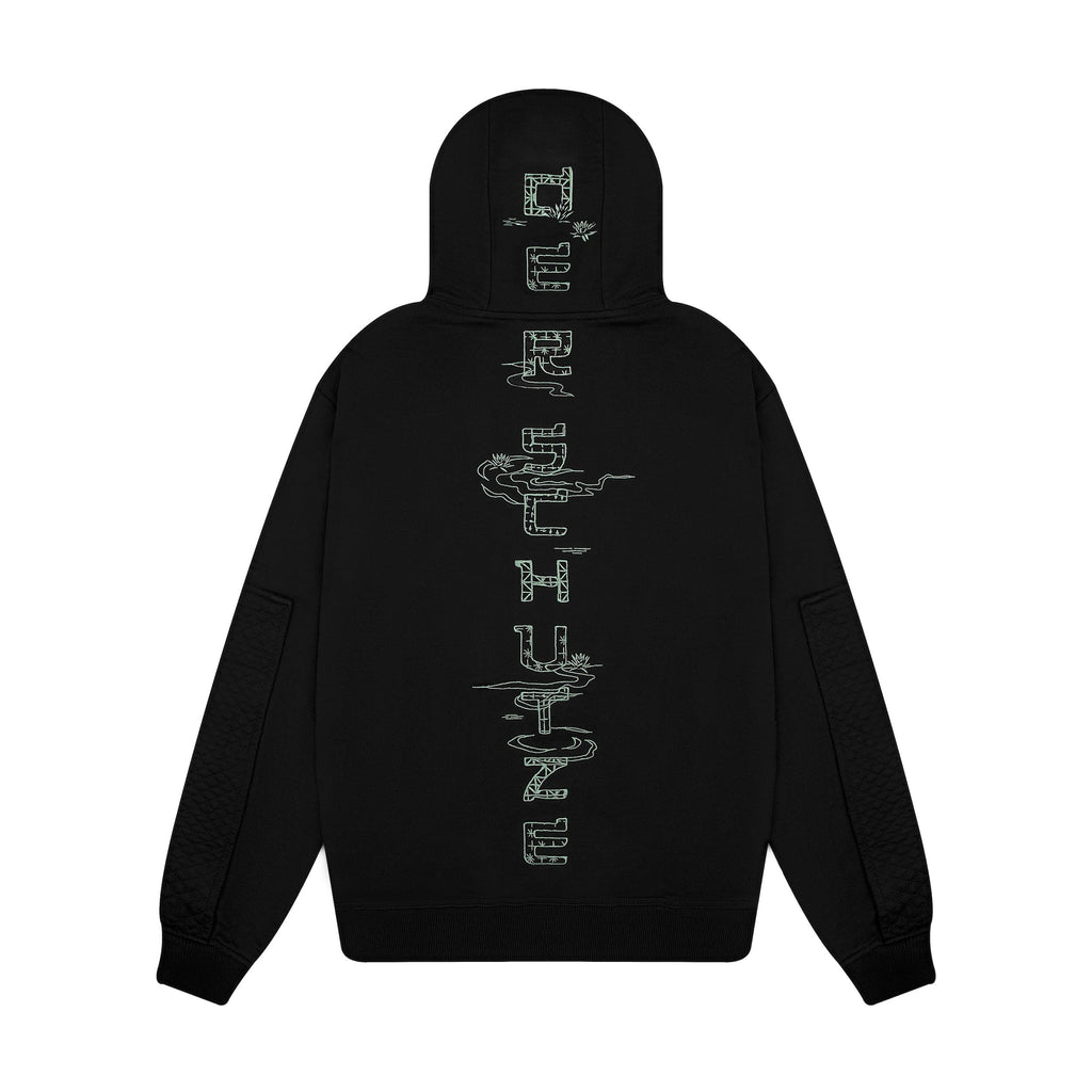 "sashiko" Hoodie black