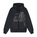 "sashiko" Hoodie anthracite