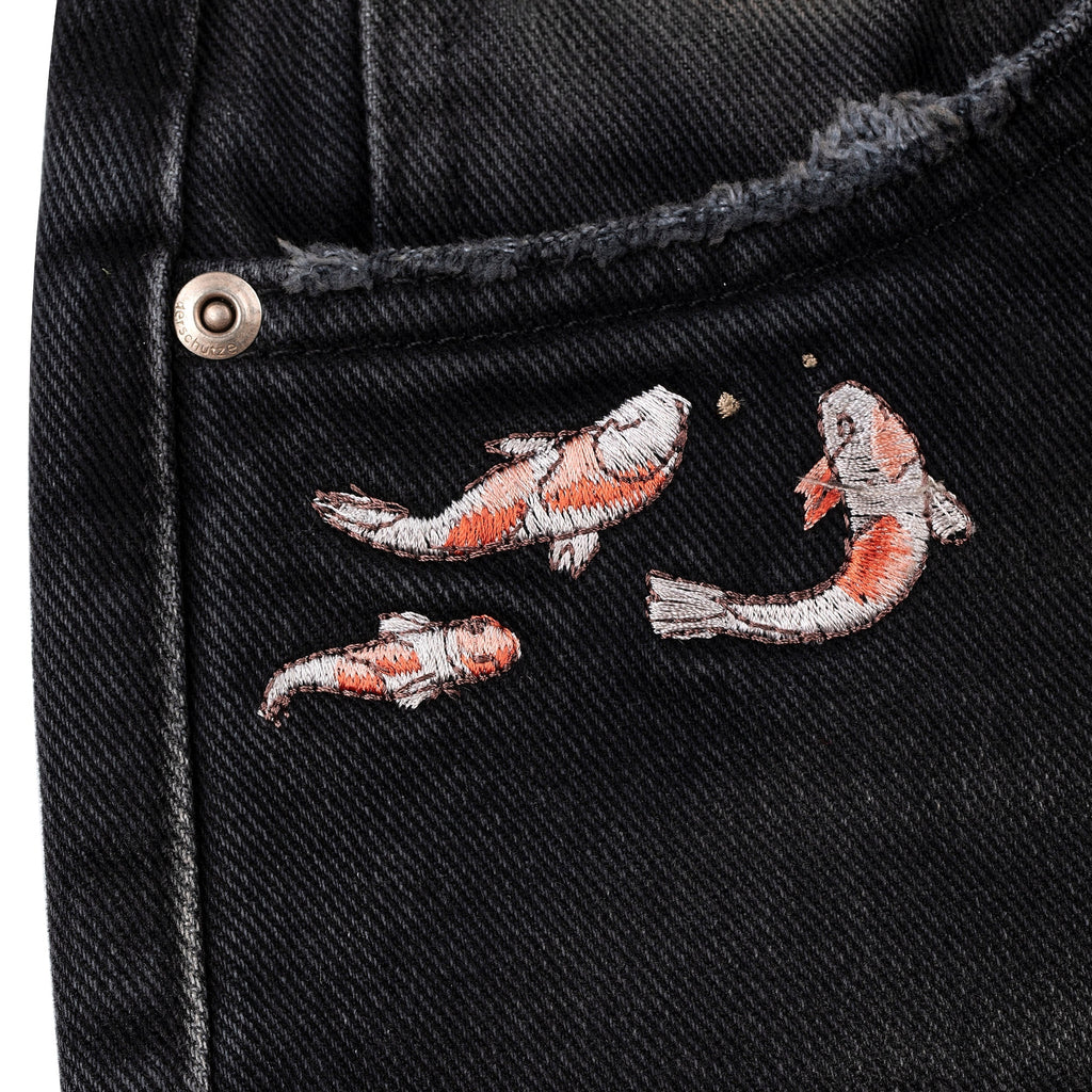 "koi fish v2" denim black