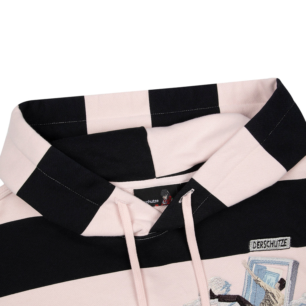 "on air" pink-purple striped Hoodie