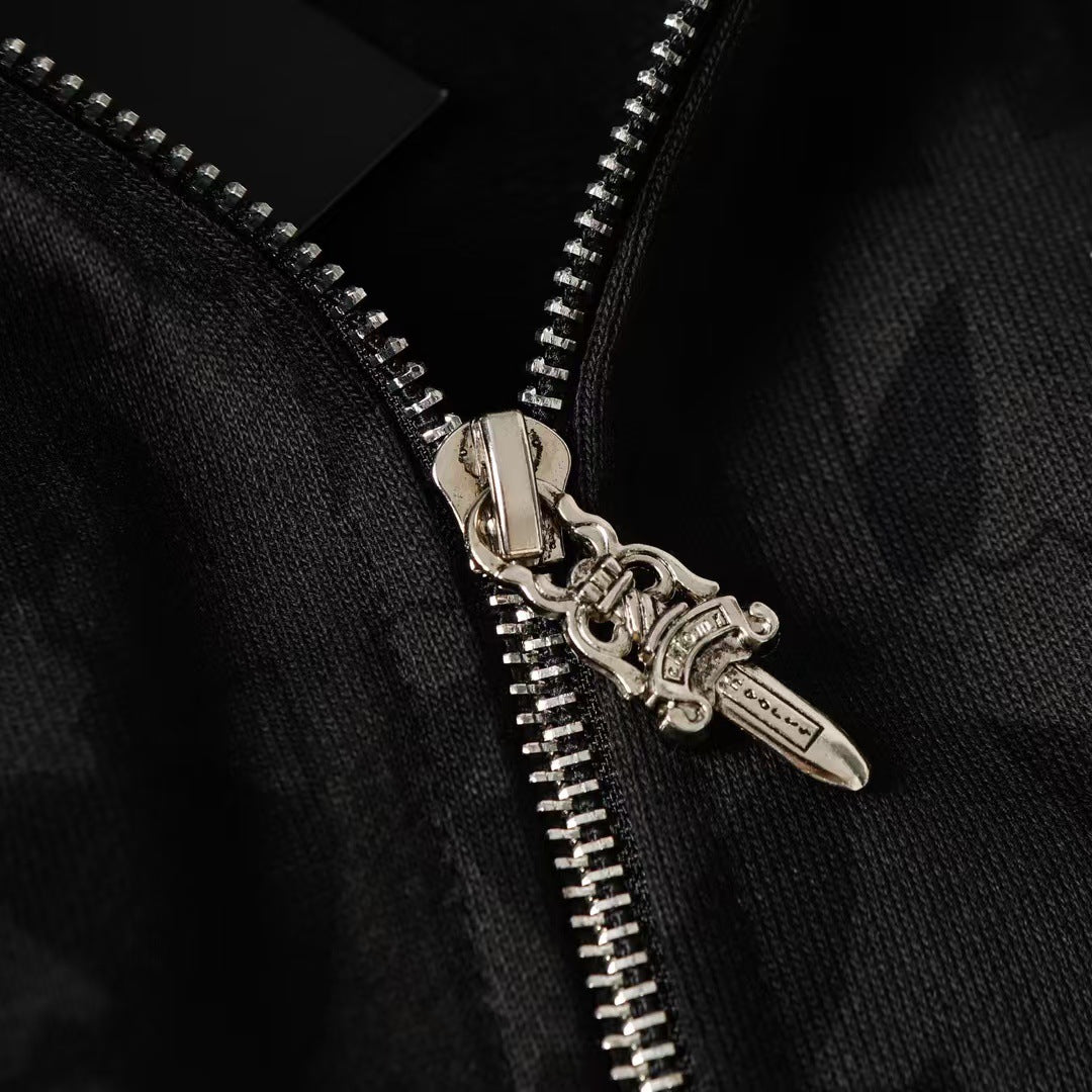 Chrome Heart Hoodie Loren Dark Pattern Ten Raven Hoof Fan Loose Jacket