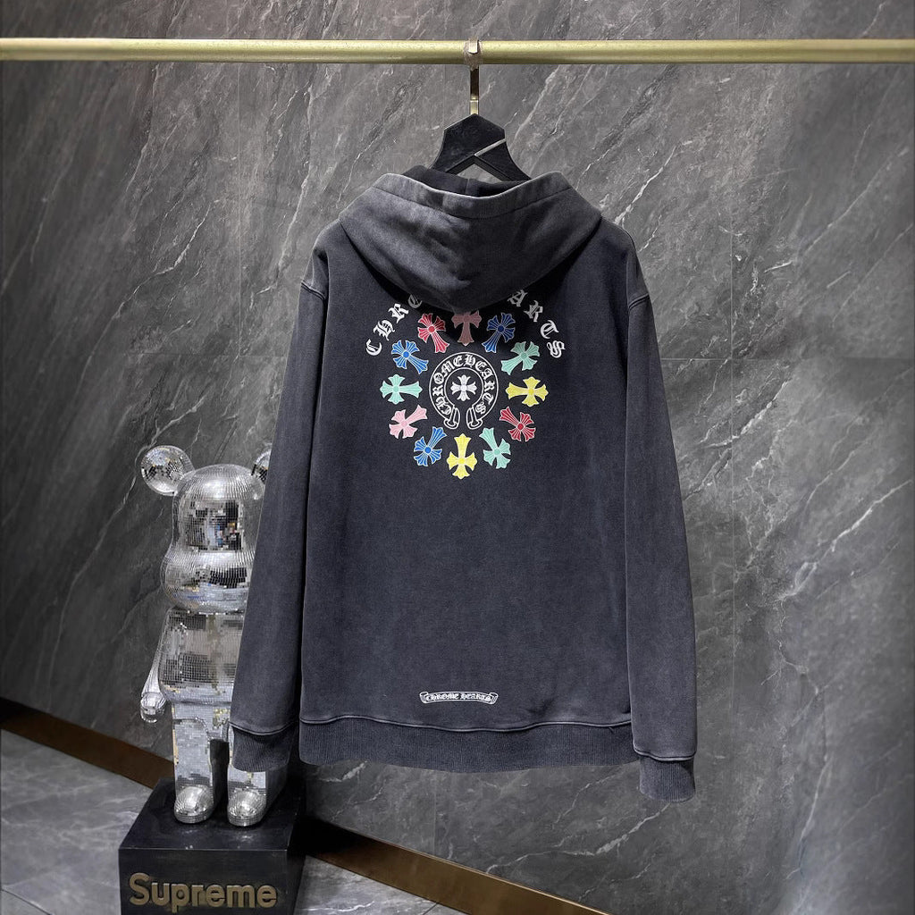 Chrome Heart Hoodie Chrome Heart Chrome cotton terry zipper pullover hooded