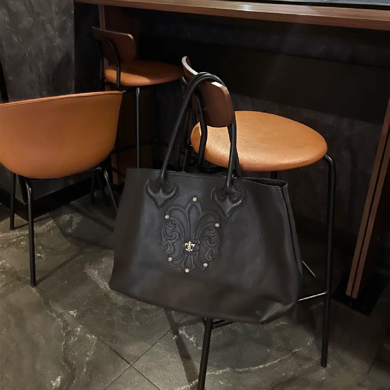 Chrome Heart Leather Bag Tote Shoulder Bag