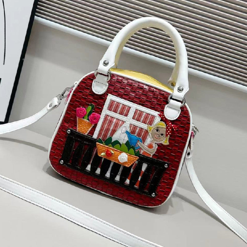 Chrome Heart Leather Bag Handbag Crossbody Bag